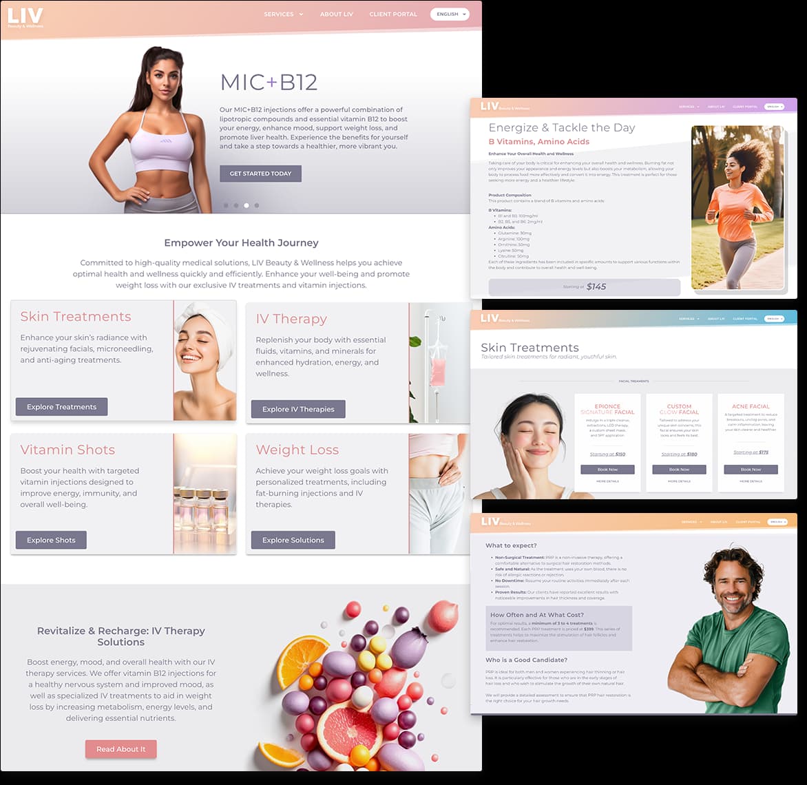 LIV Beauty & Wellness — Website